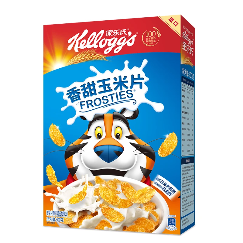 家乐氏 原装进口 香甜玉米片300g 酒店营养谷物早餐即食冲饮麦片