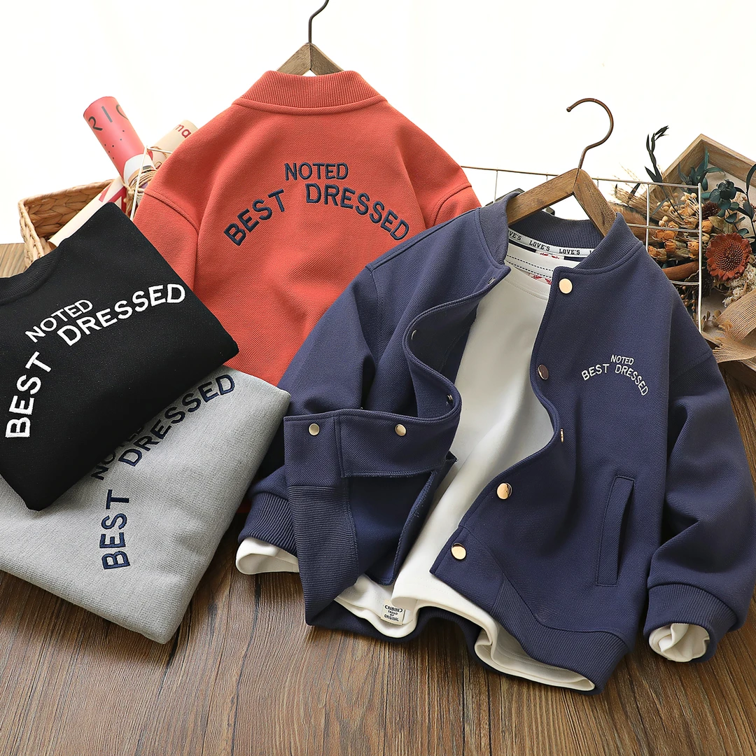 4~16岁2024春秋新款 棒球服男童外套帅气韩版休闲男童棒球服外套