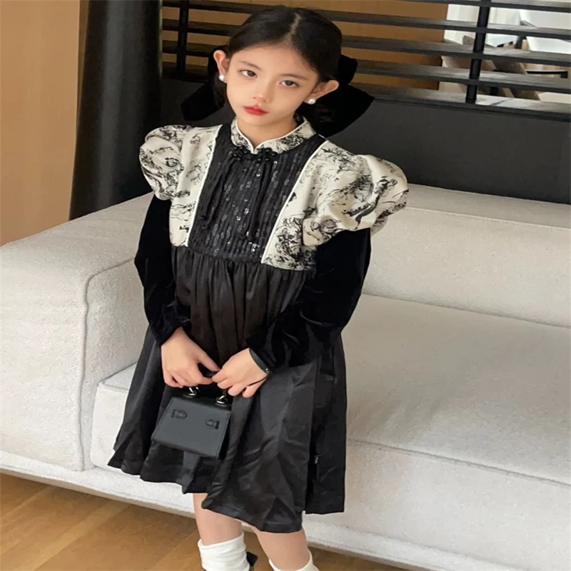 805女童时尚休闲连衣裙-8896