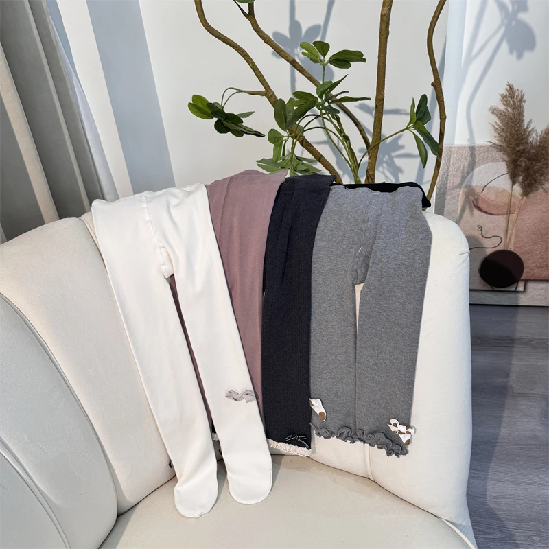 （2条装 有连脚有不连脚 任发）914女童春季连裤袜打底裤