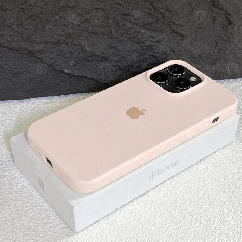 新款粉白色适用iPhone15ProMax手机壳液态硅胶苹果14/13/12通用XR