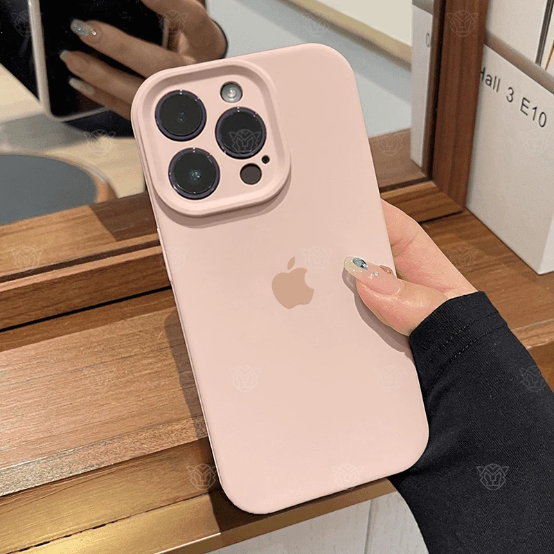 砂粉色iPhone15promax苹果14手机壳13液态硅胶12全包防摔11保护壳