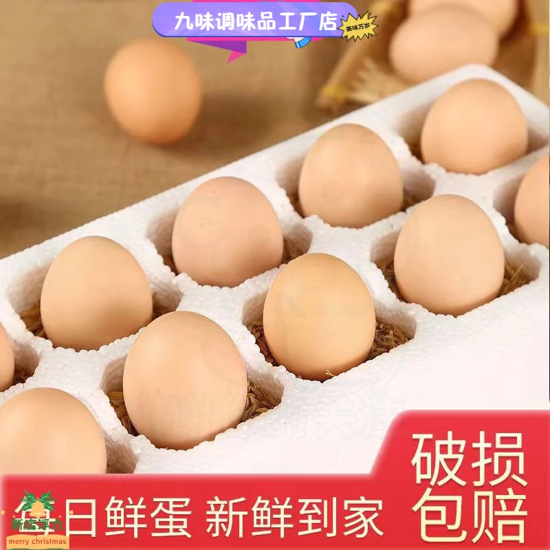 农家散养土鸡蛋⒑枚/盒 现捡现发 鲜鸡蛋新鲜土鸡蛋营养