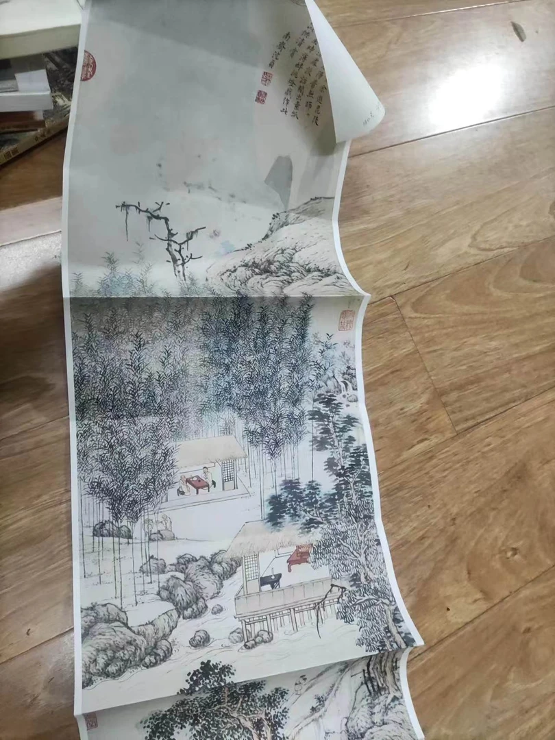 注意折叠发货，有折痕，130号画，尺寸约23*80厘米