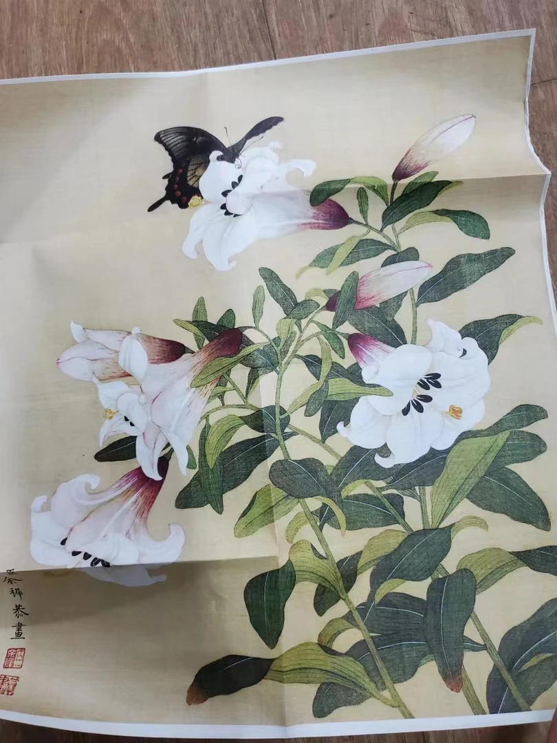 注意折叠发货，有折痕，122号画，尺寸25*28厘米