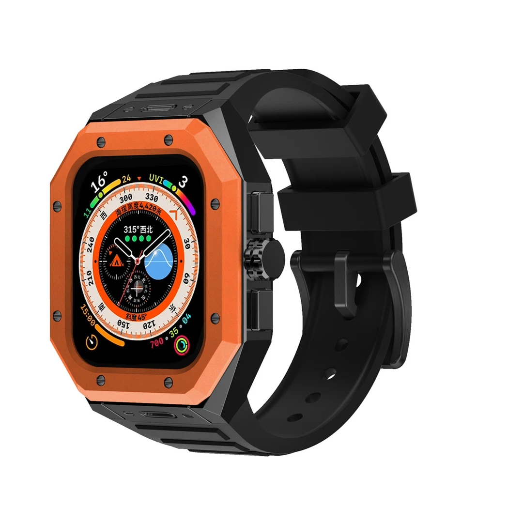 星图iwatch123456789苹果手表带航空铝不锈钢金属保护套改装壳