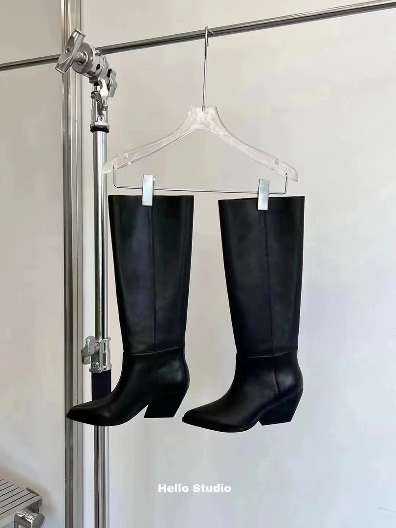 HELLO STUDIO家原创设计师款高筒长靴欧洲站原创设计师款