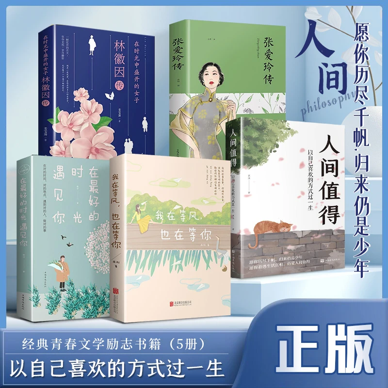 我在等风也在等你 青春文学言情小说书籍张爱玲传 人间 值得 故事