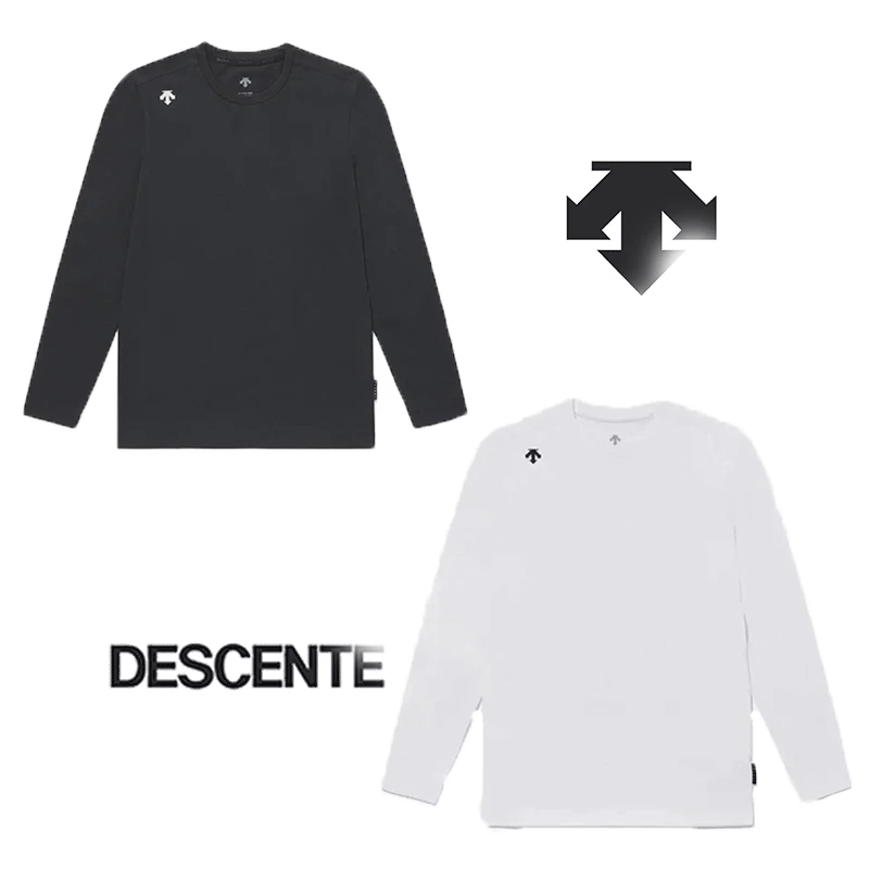 DESCENTE/迪桑特新款运动健身运动长袖T恤简约透气速干