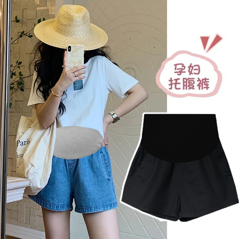 【杉杉】孕妇牛仔短裤夏季新款时尚百搭短裤宽松外穿裤时尚休闲裤潮