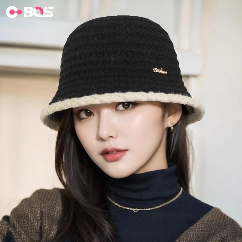 帽子女2024新款秋冬季韩版显脸小渔夫帽时尚优雅礼帽保暖百搭盆帽