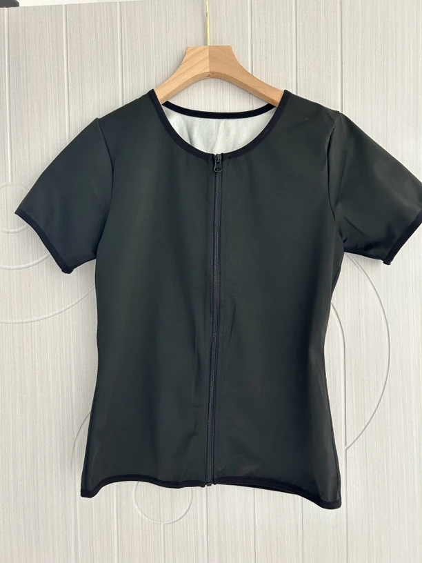 男女圆领健身前拉链上衣减重服出汗发热运动暴汗服0068301