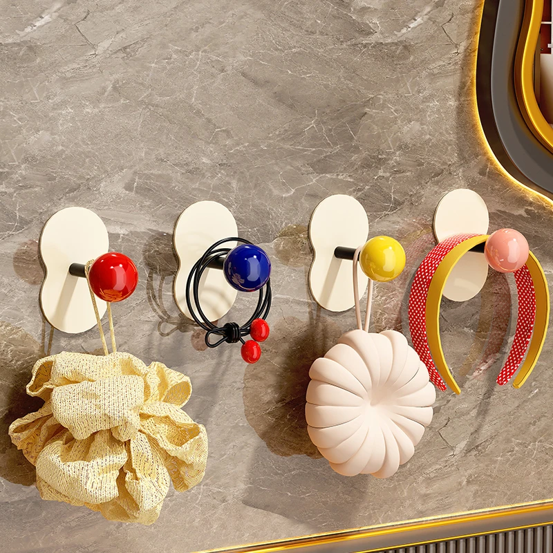 卫生间发圈发箍发绳承重收纳架墙上收纳壁挂首饰发饰皮筋头绳挂钩
