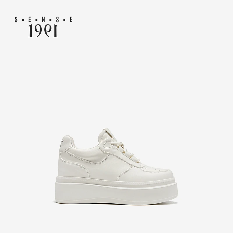S·E·N·S·E1991小白鞋女2024春季休闲板鞋百搭厚底潮流学生潮鞋子