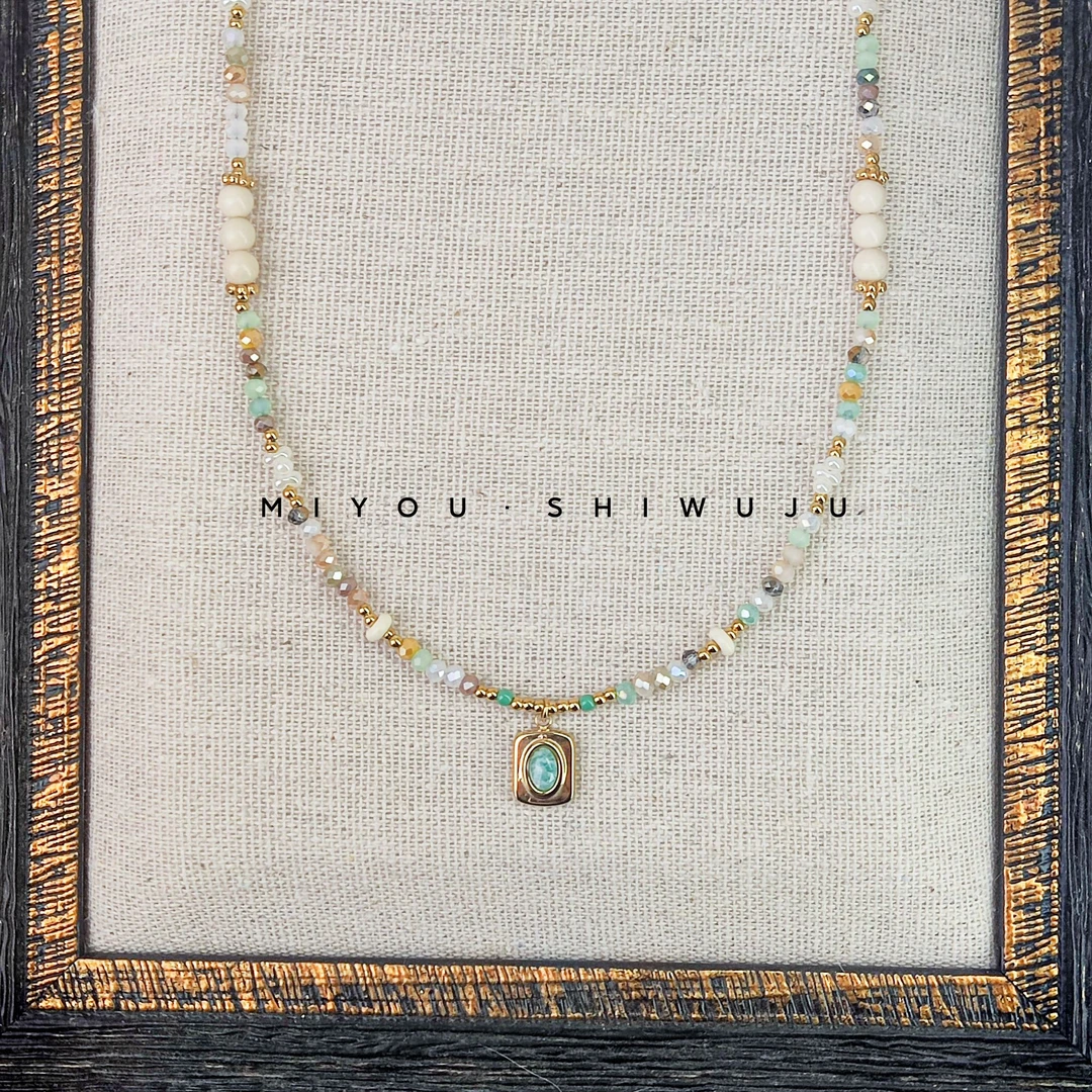 钛钢琉璃项链 【丝路项链】原创设计手工制作复古小众彩色百搭古风