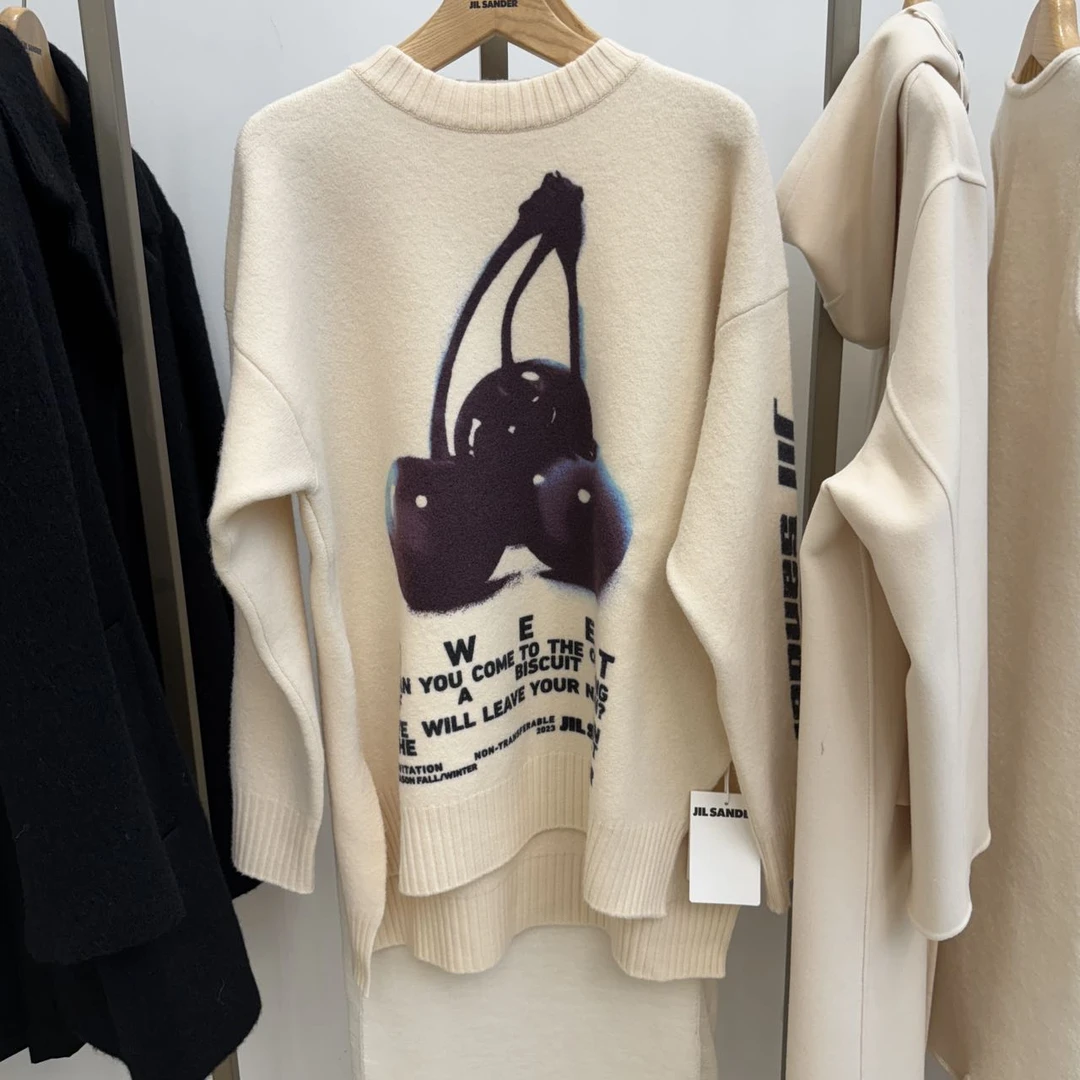 全新未使用  jil sander 女士绵羊毛长袖毛衣针织衫