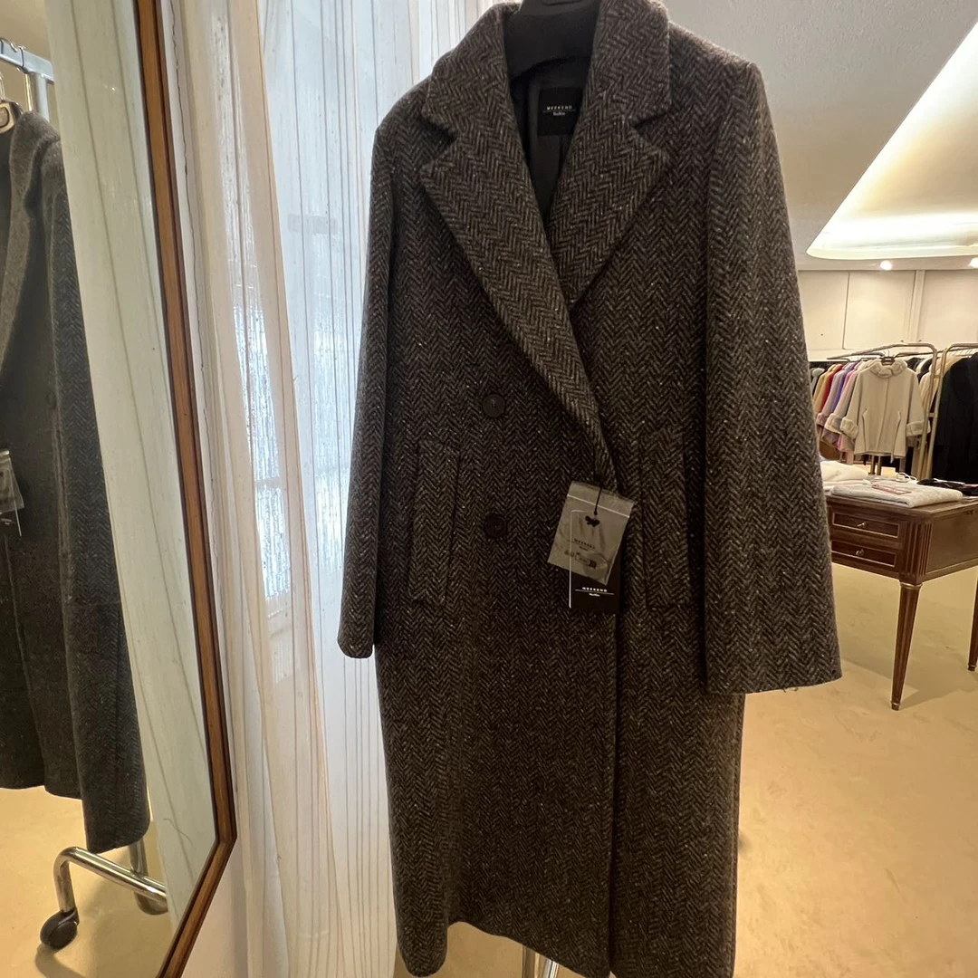 全新未使用 MaxMara  CORINTO 绵羊毛混纺长款大衣外套