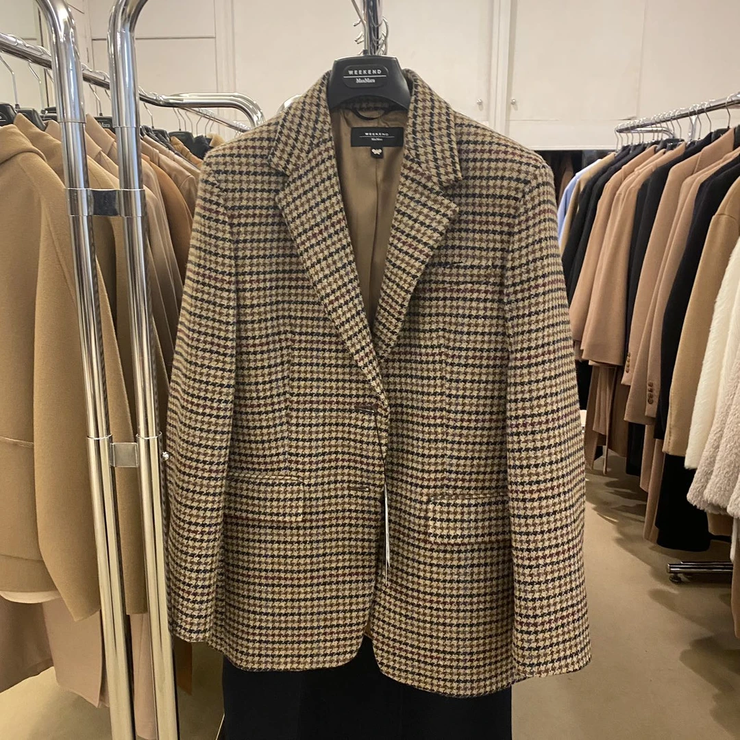 全新未使用  Maxmara MANE 千鸟格西装外套
