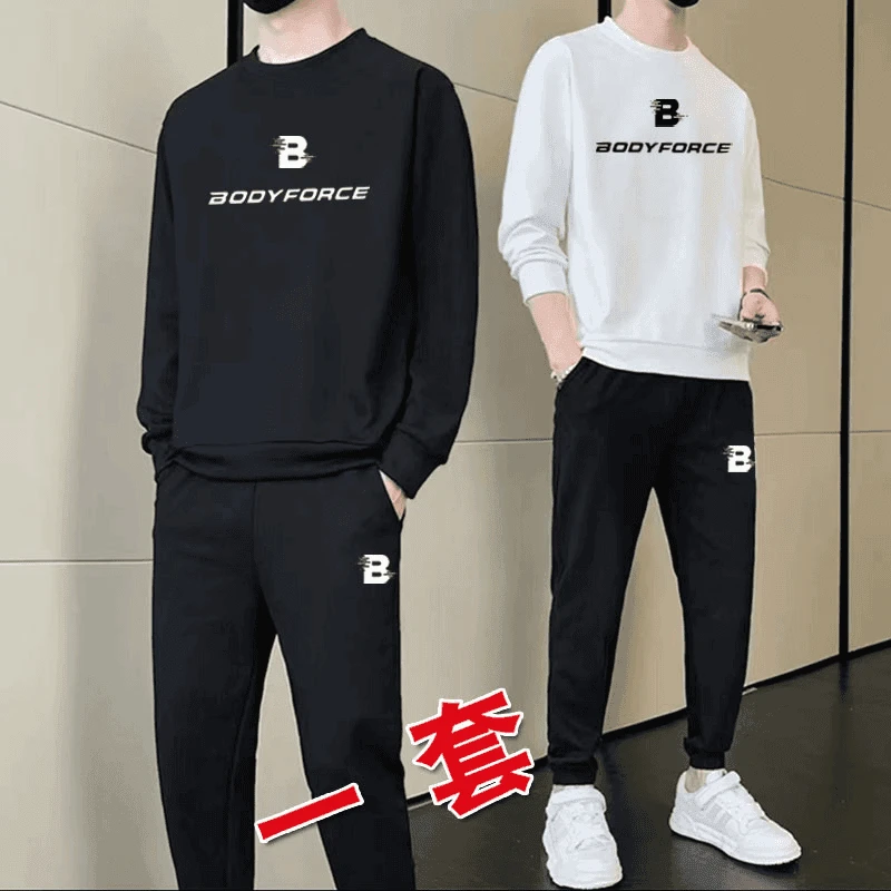 《卫衣+长裤》男女同款休闲套装秋冬款上新男士潮流宽松运动一套装