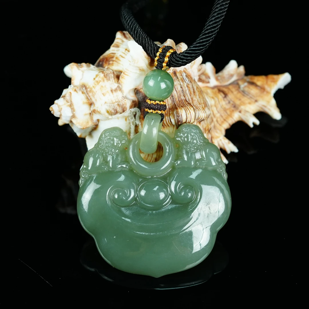 【老掌柜】如意锁/和田玉项链  DAL012601