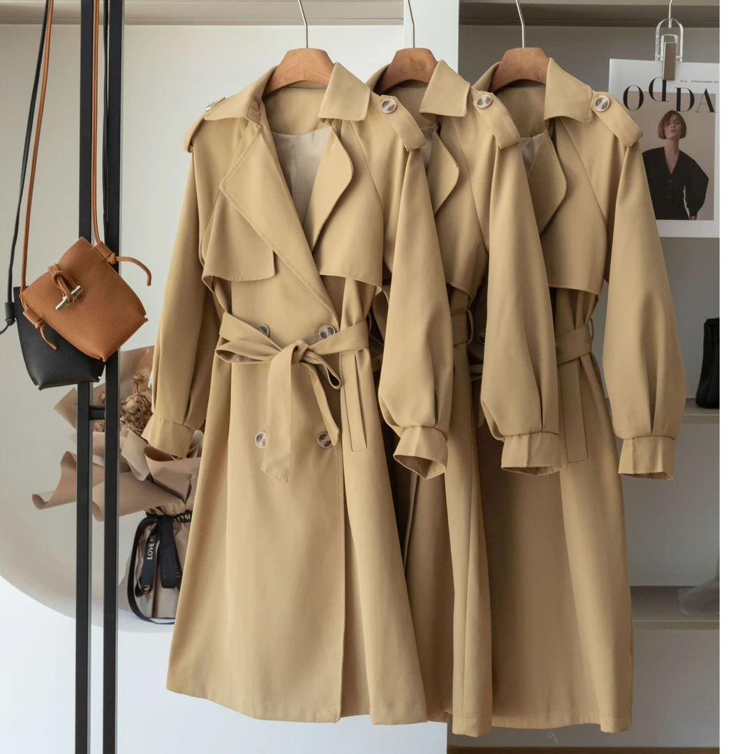 清货不退换～介意勿拍 秋季新款英伦风 长款风衣简约大气时尚宽松