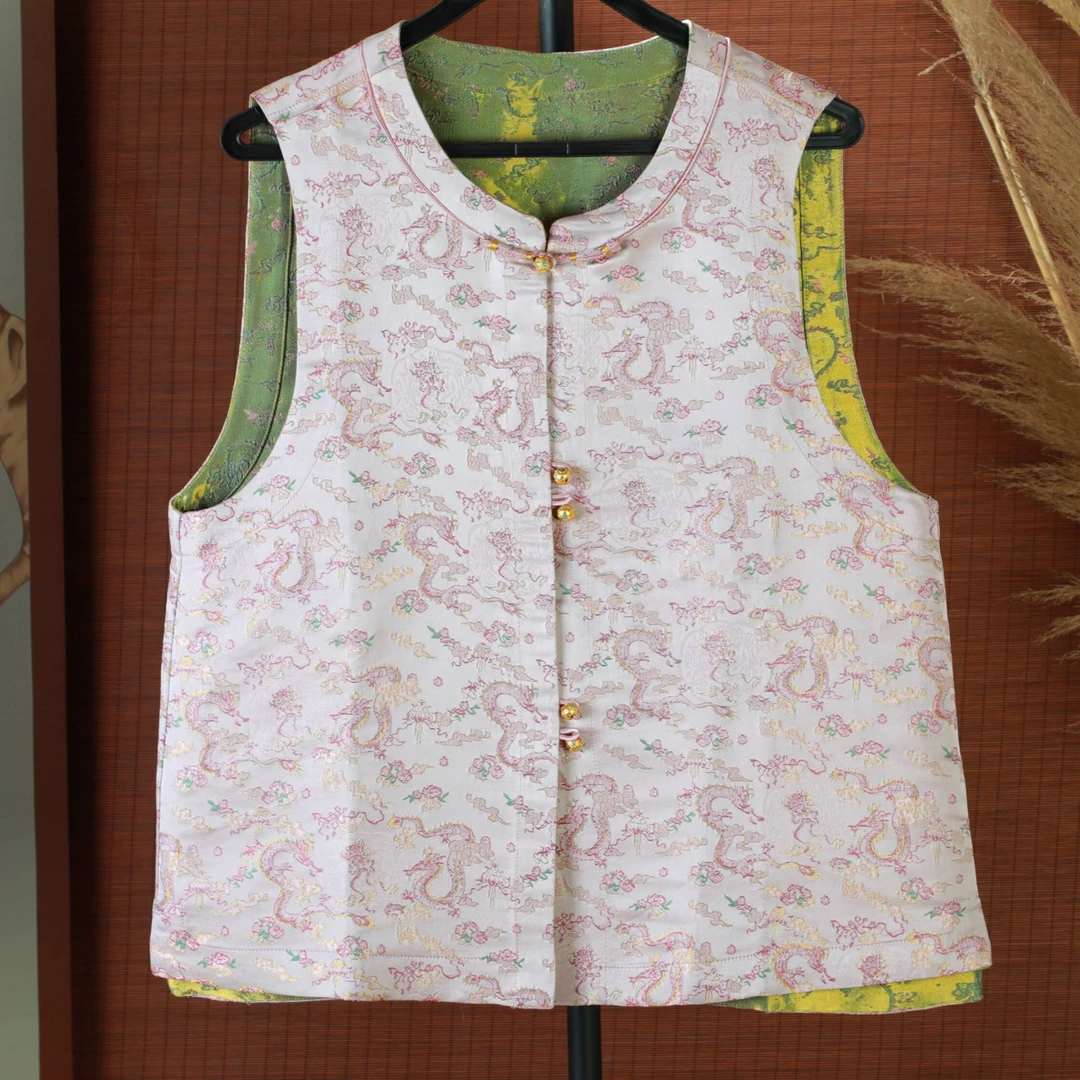 华 新中式风 游云苍龙马甲 L  232524