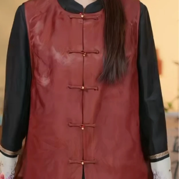 佳 新中式风桑蚕丝 重缎提花马甲  24328  L