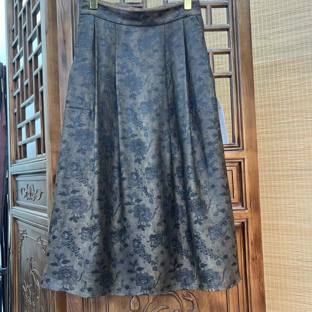 芹 新中式莨纱香云纱半裙 223924