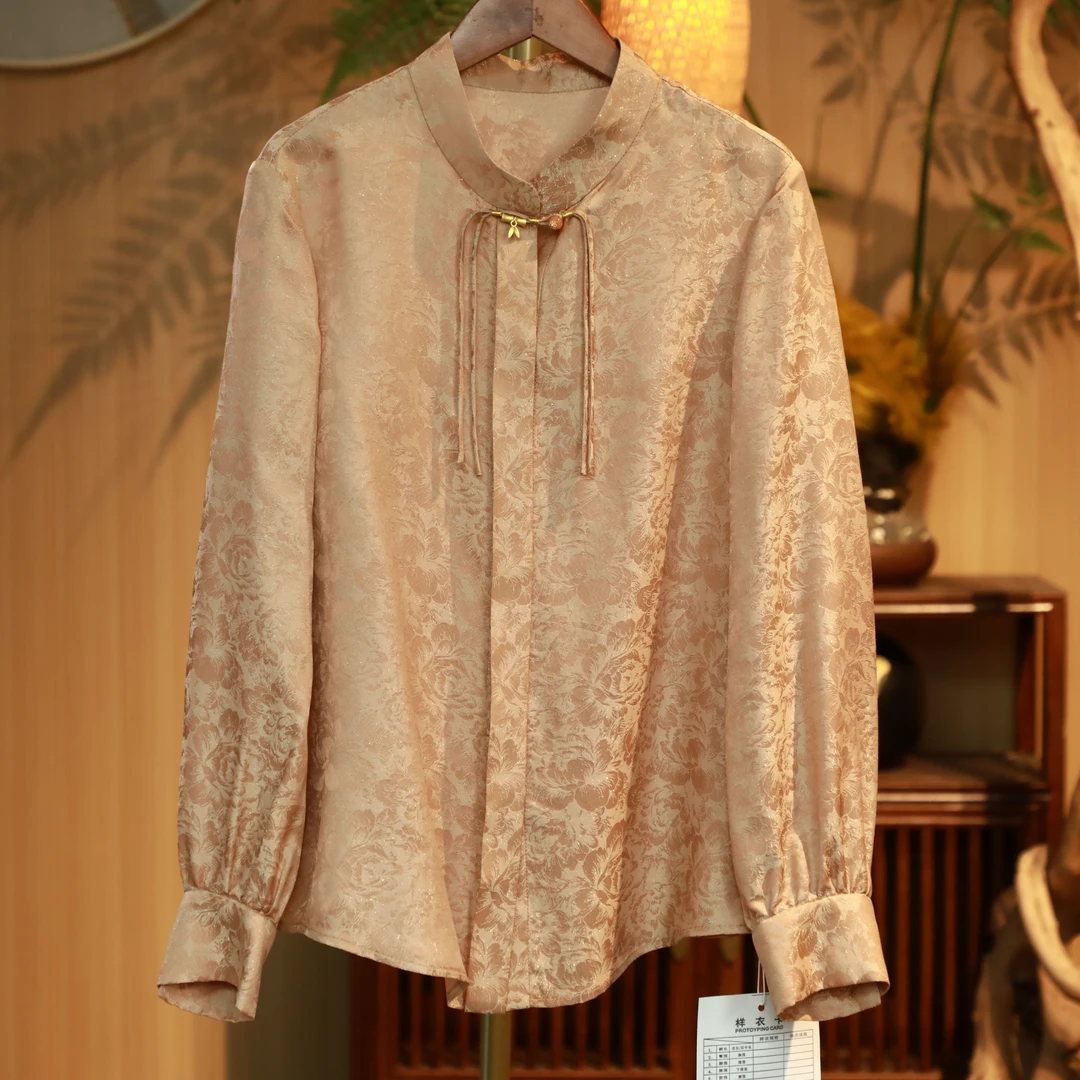 慧  新中式风 衬衫 24080 金粉色