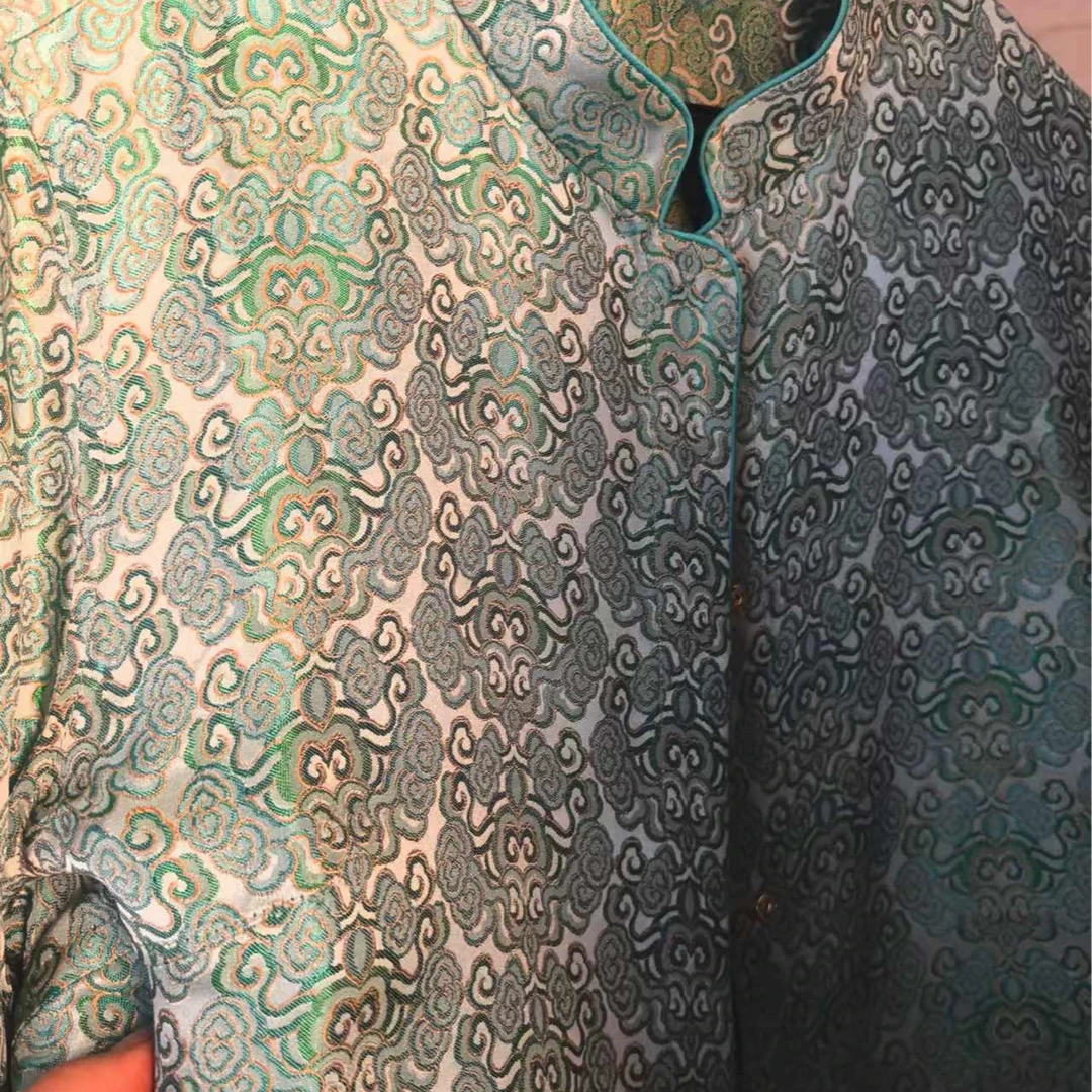 陈 新中式风 绿色上衣 L 315624