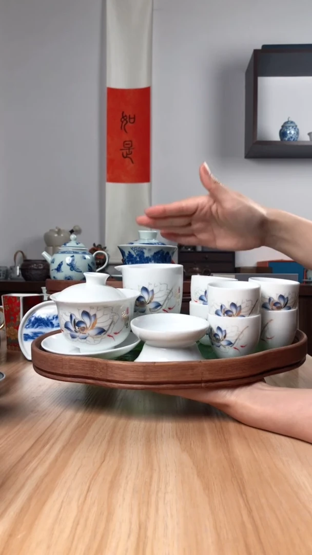 【闪购商品】陶瓷荷塘月色10头