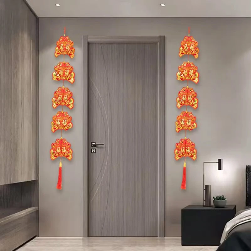 2024新款福对鱼福鱼春节新年高档中国结挂件福字鱼挂件