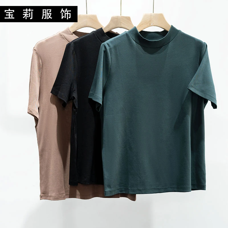 春夏季时尚女上装舒适纯棉短袖T恤外贸品质上衣21411运动