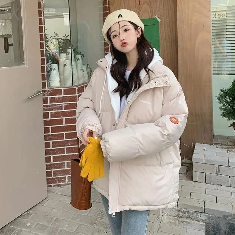 冬装精选服女冬季2023新款加厚韩版宽松羽绒服学生面包服羽绒