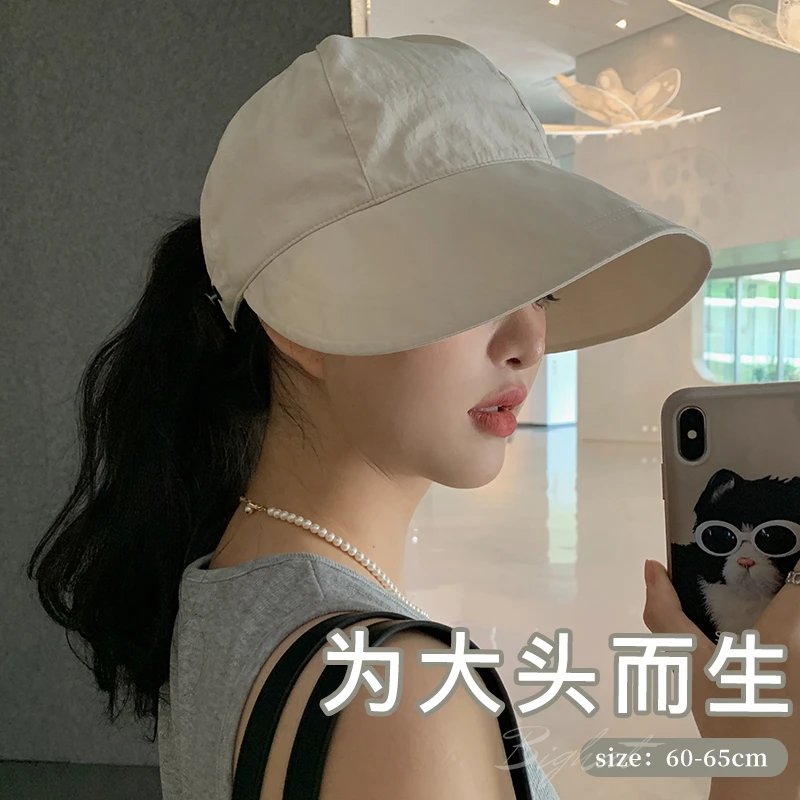 大头星球日式鱼夫女帽渔夫帽显脸小帽子遮阳帽大头围夏天防晒帽