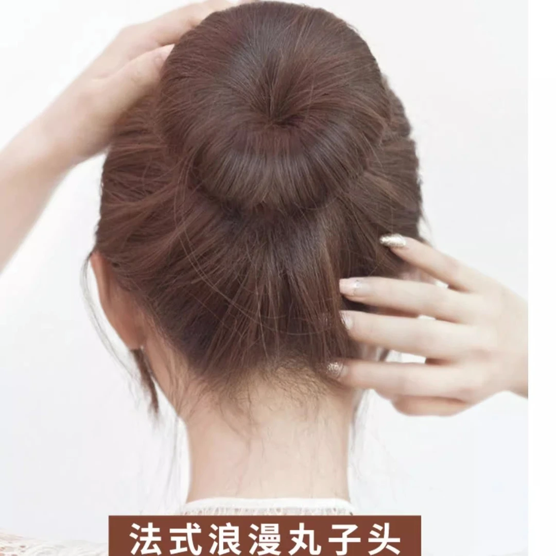丸子头盘发器懒人夹板拍拍圈花苞头固定器蓬松卷发器丸子头神器