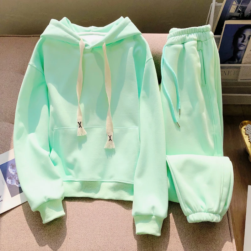 欧货薄款运动服套装女春秋2025年新款高级感时尚洋气连帽卫衣卫裤