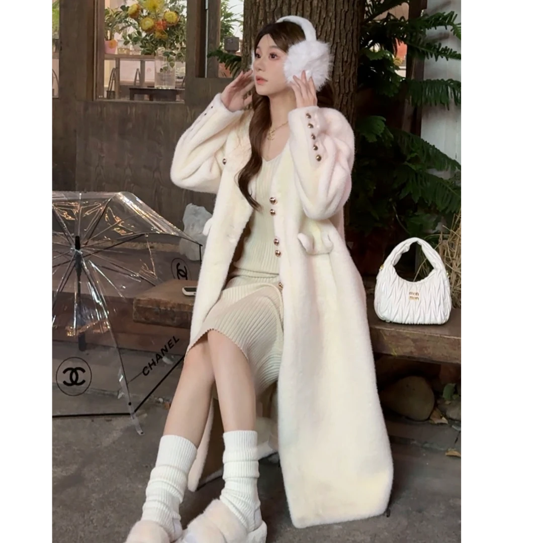 【心动时刻】2024时尚女装新款气质兜盖女士宽松长款