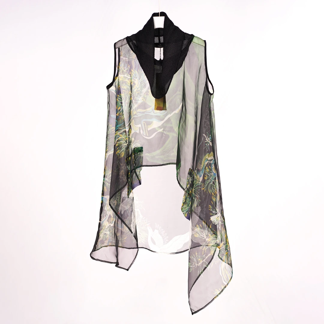 RFY24512花色1  不规则小上衣512 气质时尚百搭水墨设计师夏季