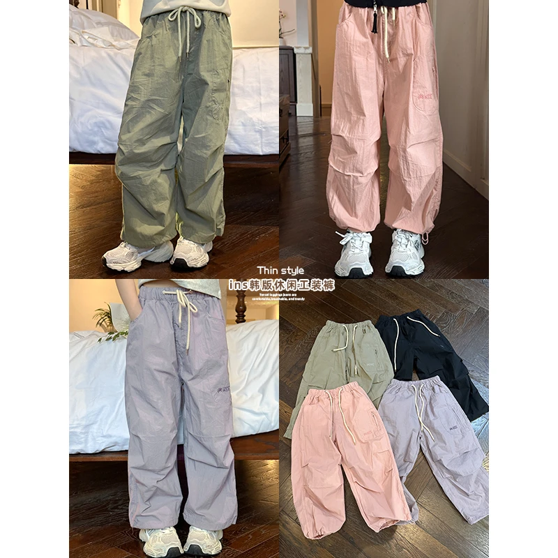 咸蛋小虾米童装2024年夏装新款女童韩国薄款休闲工装裤