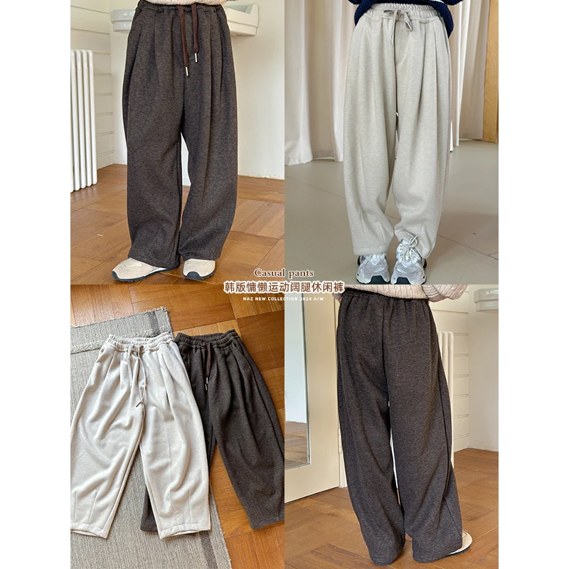 咸蛋小虾米童装2024年秋装新款韩国女童洋气茧型运动萝卜裤