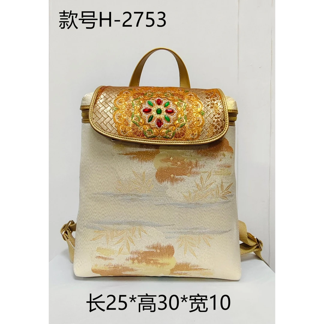 缂丝工艺百搭双肩休背包闲款号2753