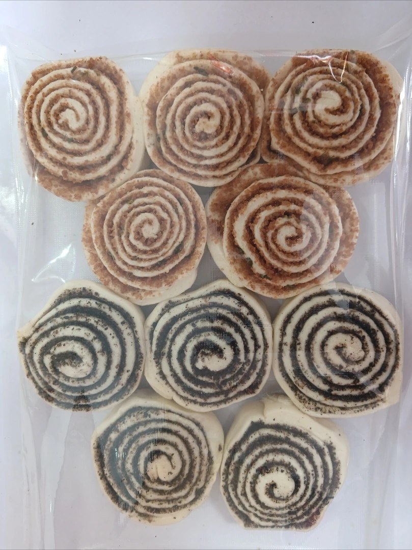 陆丰特产东海网红花卷双拼花卷和芝麻卷大个料足