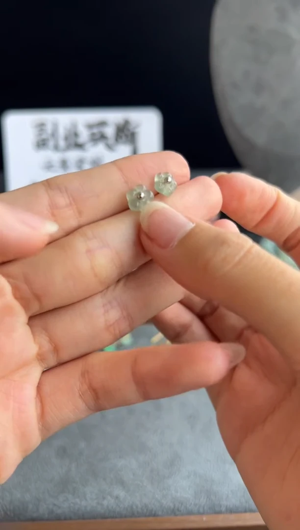 【闪购商品】翡翠耳饰银S925镶嵌711买断