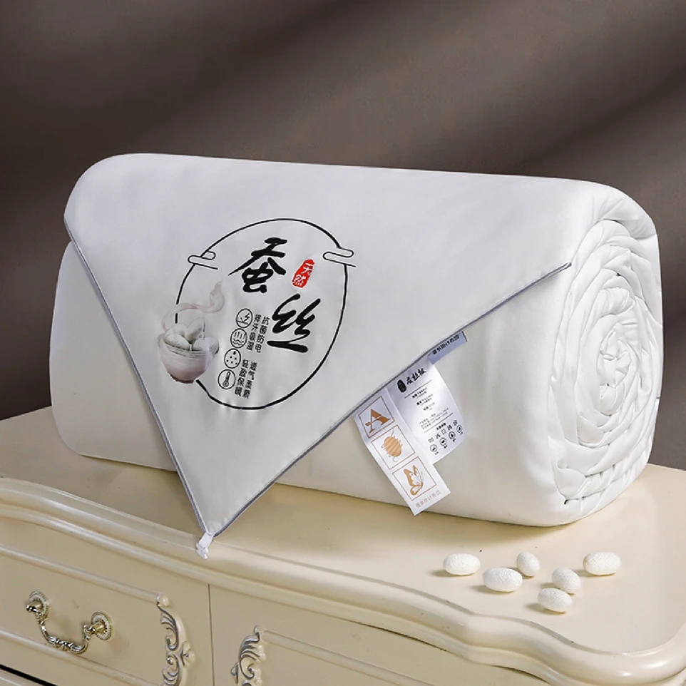 加厚桐乡蚕丝被纯手工桑蚕丝被100%二合一蚕丝子母被高档蚕丝冬被