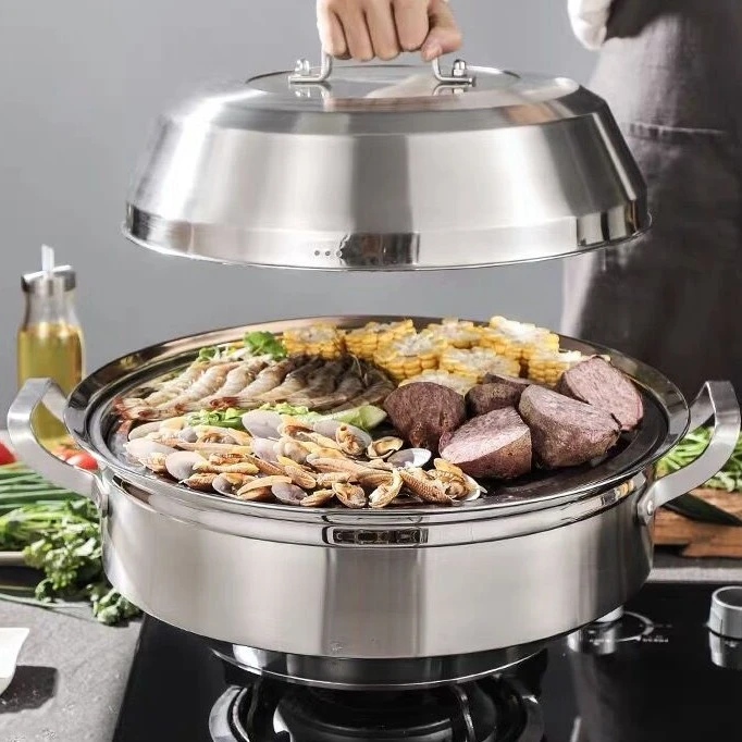 高颜值不锈钢多功能海鲜锅家庭大蒸锅蒸汽蒸鱼锅剁椒桑拿鸡蒸锅