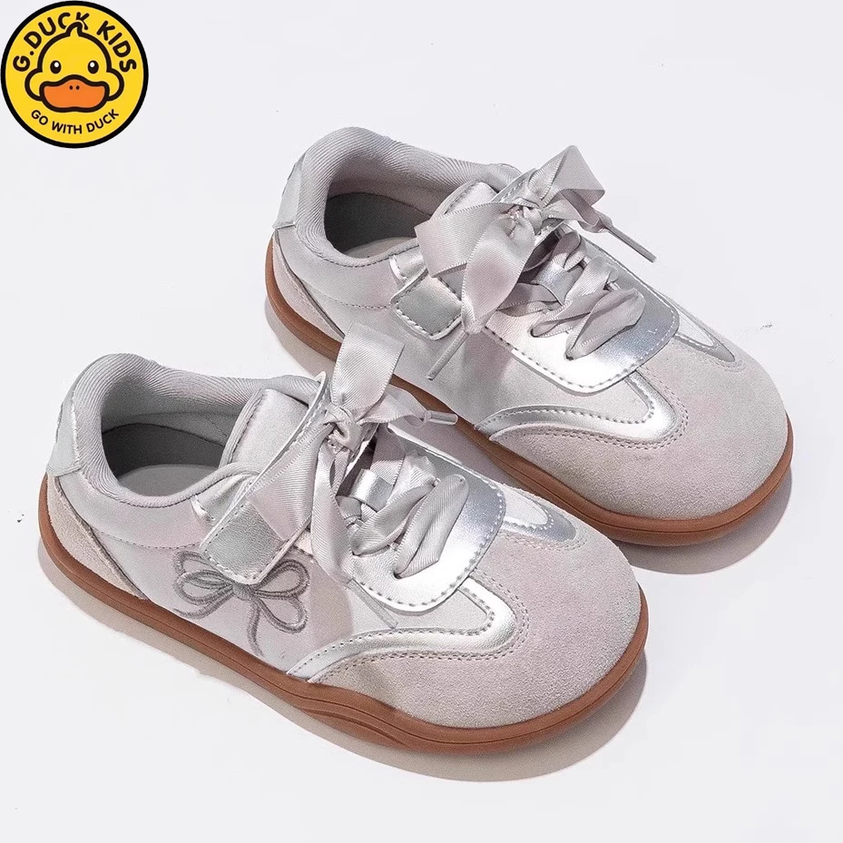G.DUCK小黄鸭女童德训鞋儿童鞋子秋款运动鞋板鞋女宝宝休闲鞋软底