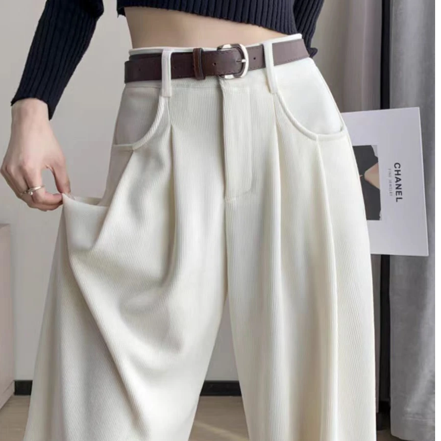 阔腿裤女2025秋冬新款高腰垂感时尚百搭显瘦窄版休闲小个子直筒裤