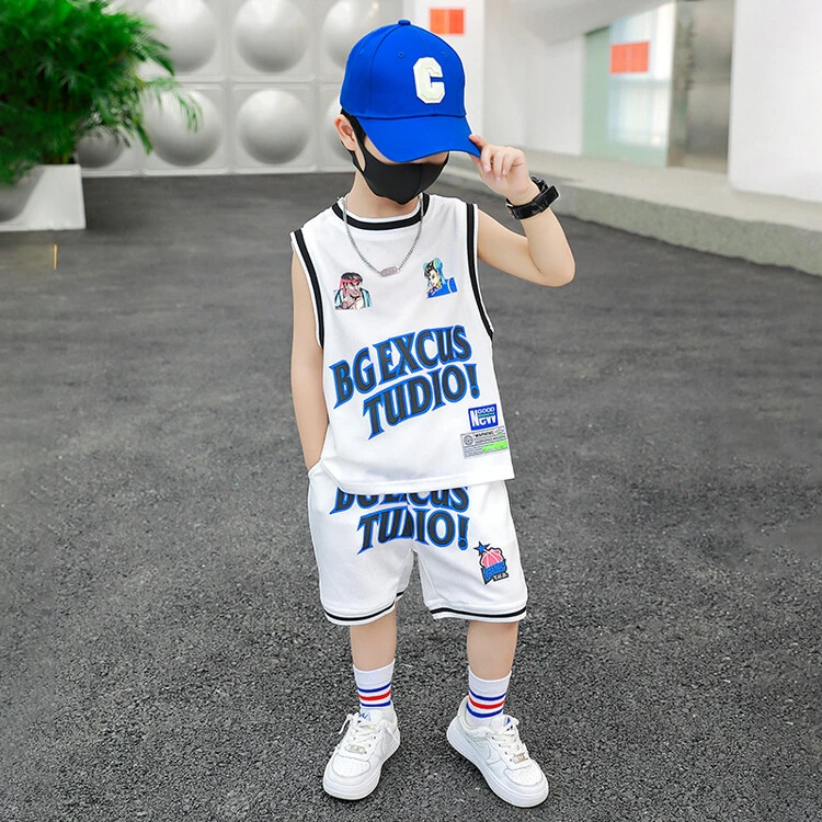 男童夏季篮球服套装2025新款儿童运动速干帅气男孩夏装薄款球衣潮