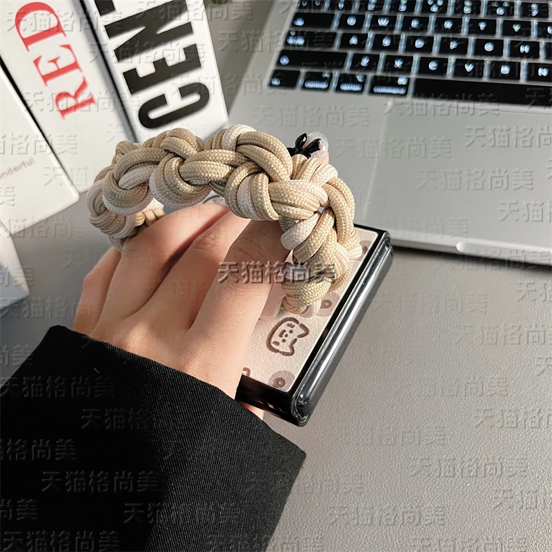 可爱编织腕带适用于华为pocket2手机壳折叠屏p50pocket s宝盒